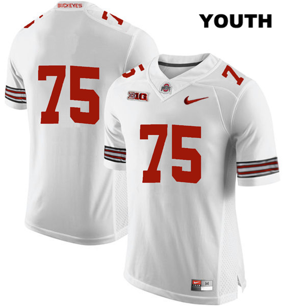 Ohio State Buckeyes Youth Thayer Munford #75 White Authentic Nike No Name College NCAA Stitched Football Jersey XW19G47VW